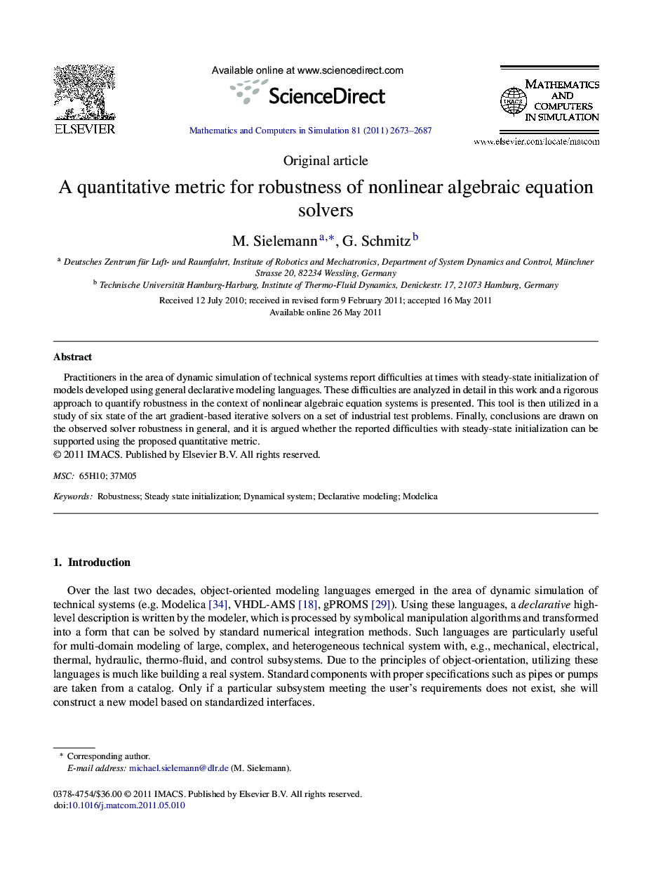 A quantitative metric for robustness of nonlinear algebraic equation solvers