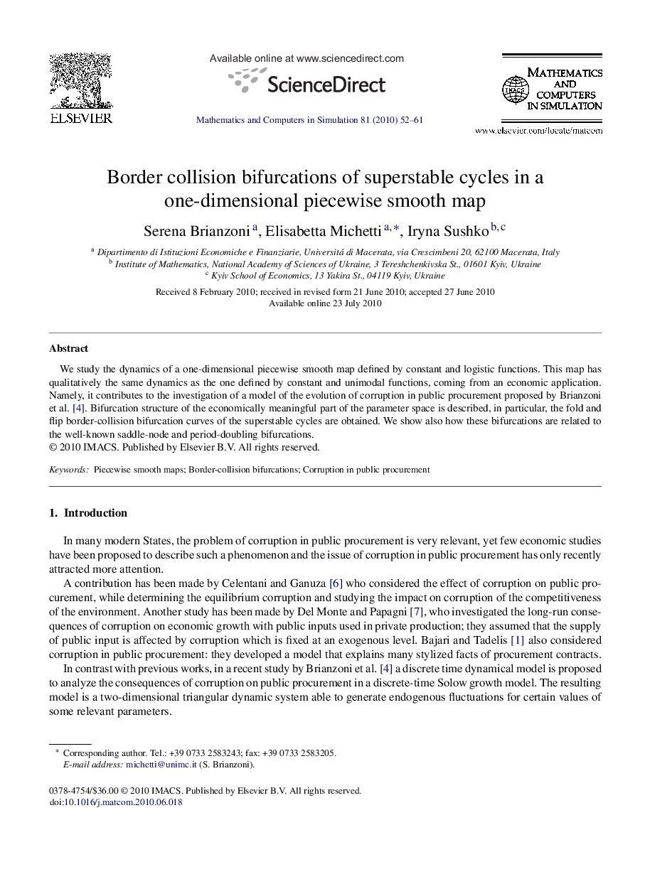 Border collision bifurcations of superstable cycles in a one-dimensional piecewise smooth map