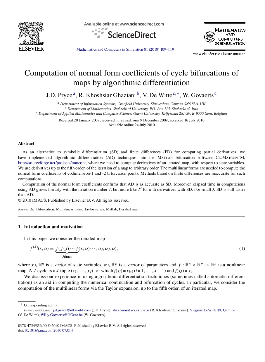 Computation of normal form coefficients of cycle bifurcations of maps by algorithmic differentiation