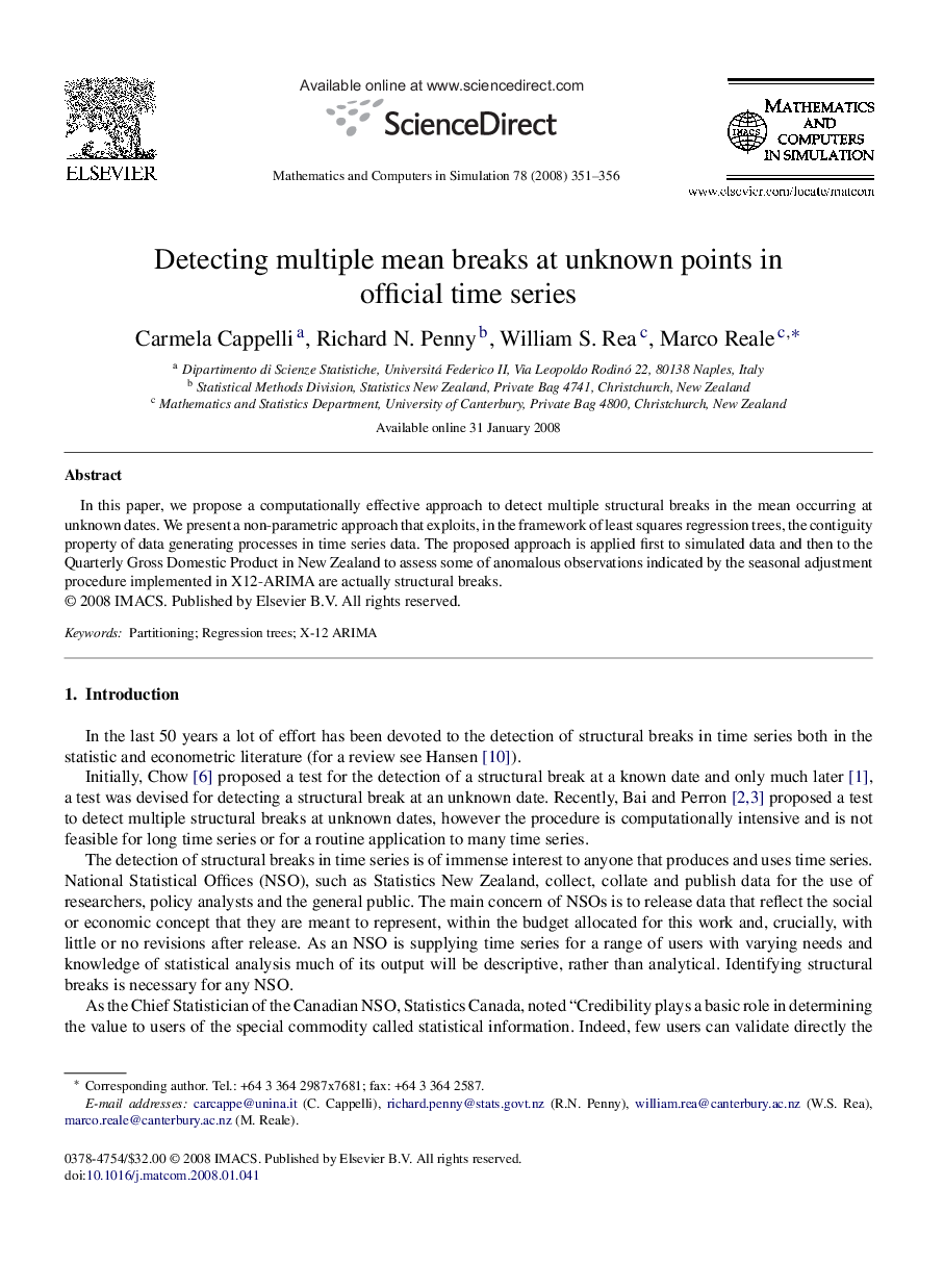 Detecting multiple mean breaks at unknown points in official time series