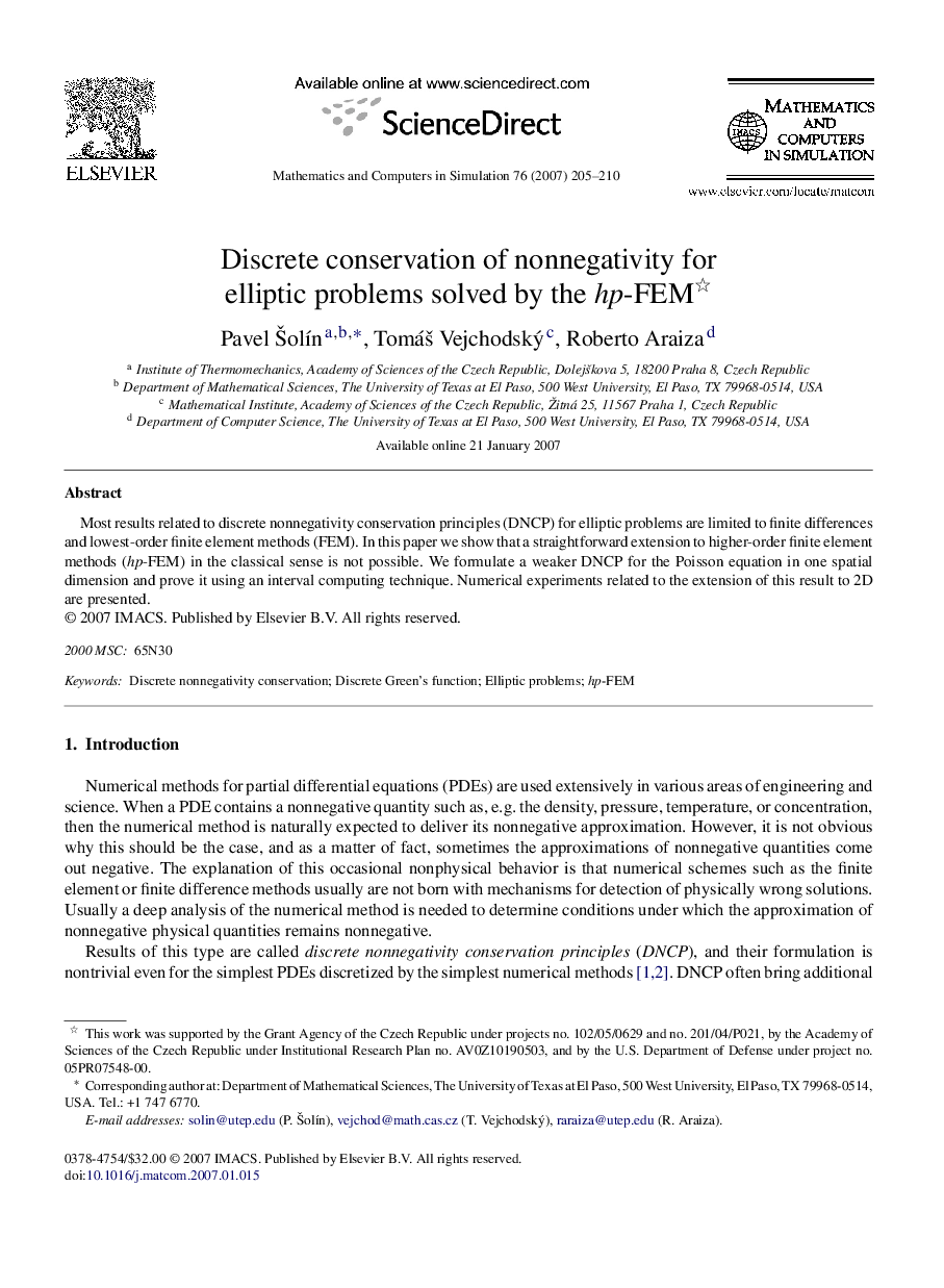 Discrete conservation of nonnegativity for elliptic problems solved by the hp-FEM