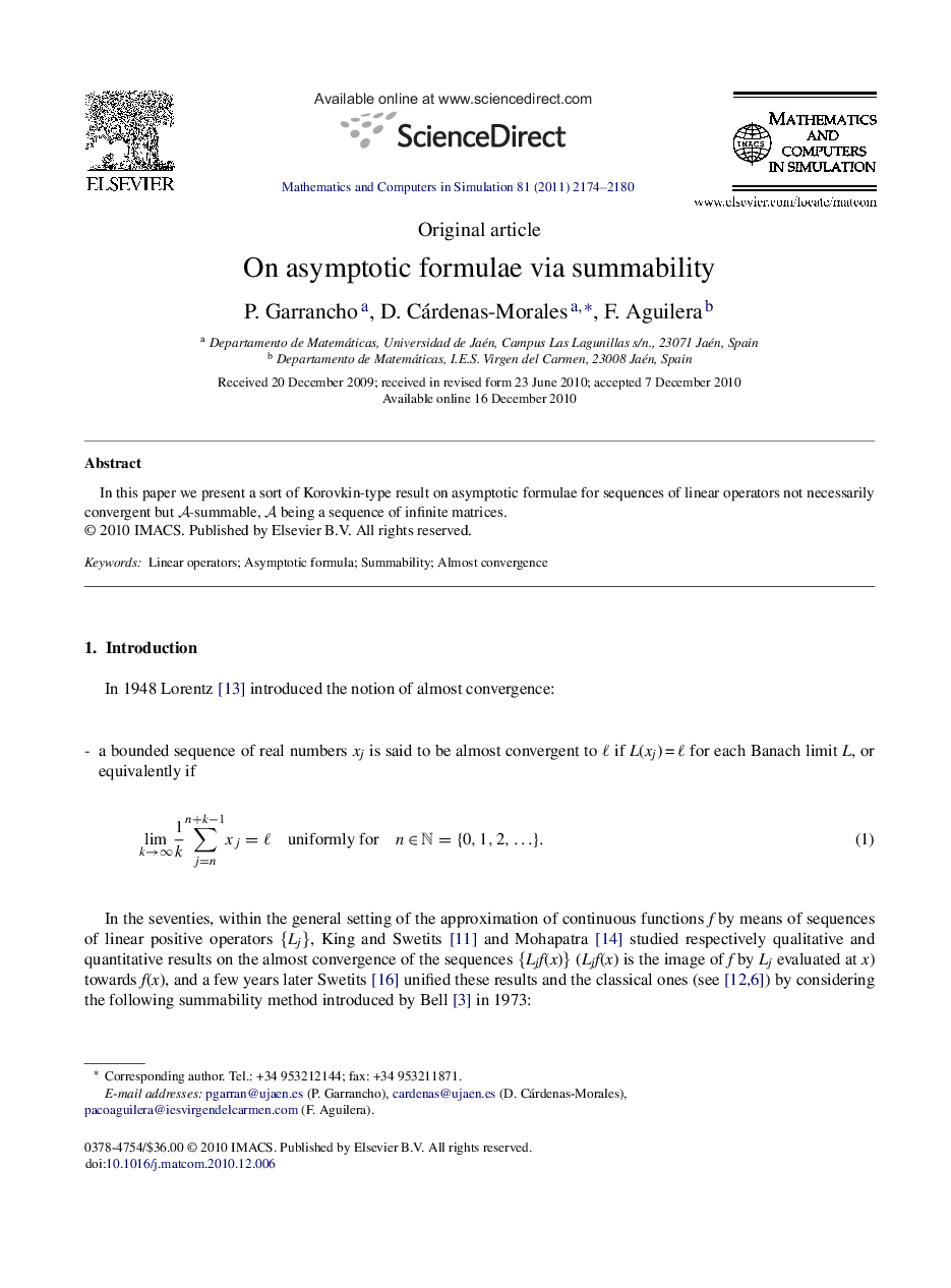 On asymptotic formulae via summability