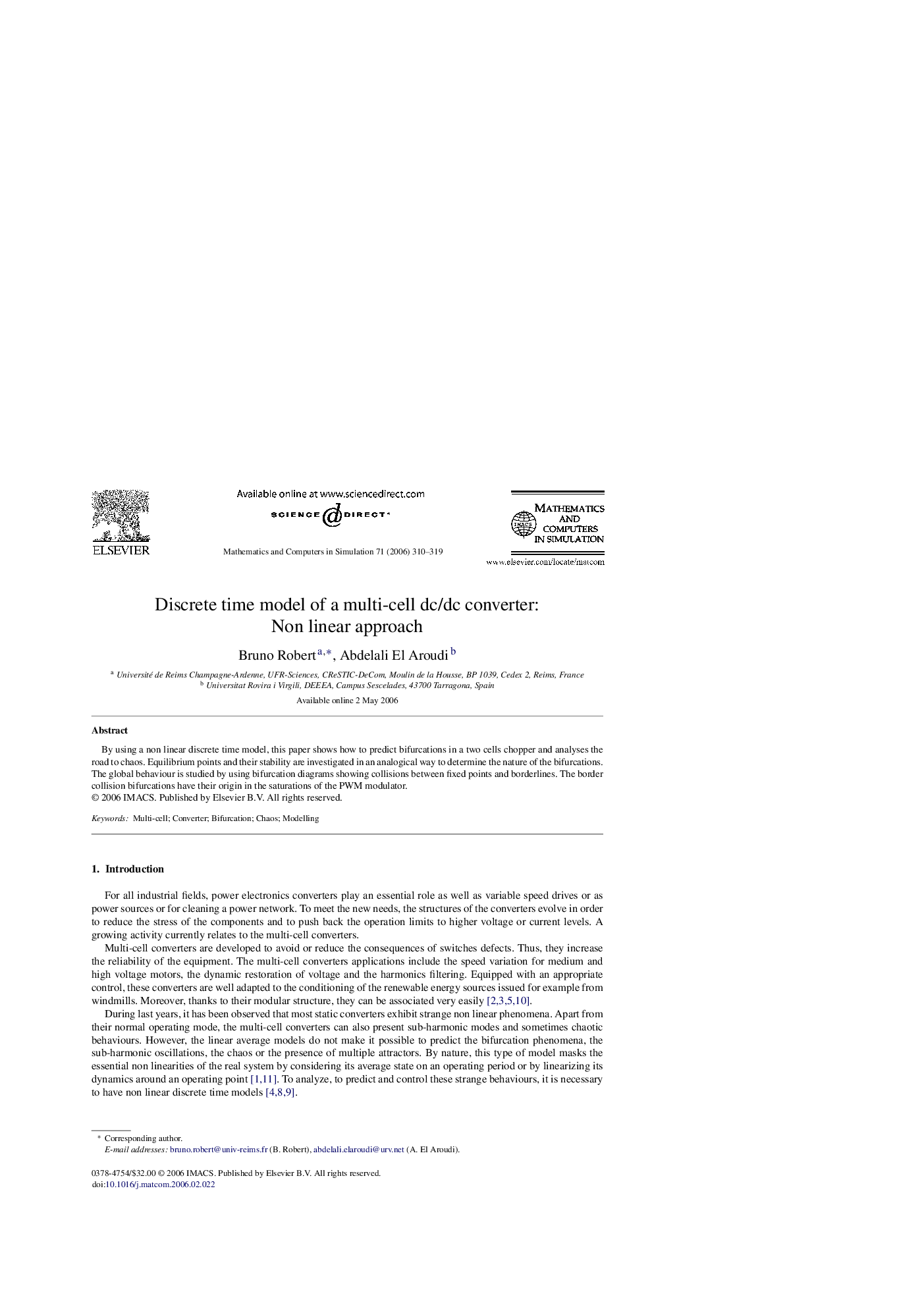 Discrete time model of a multi-cell dc/dc converter: Non linear approach