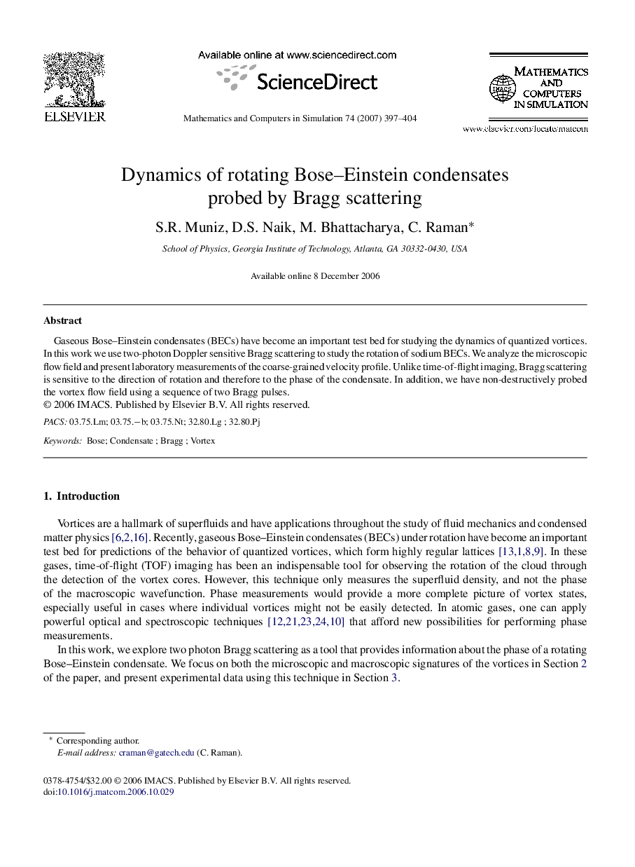 Dynamics of rotating Bose–Einstein condensates probed by Bragg scattering