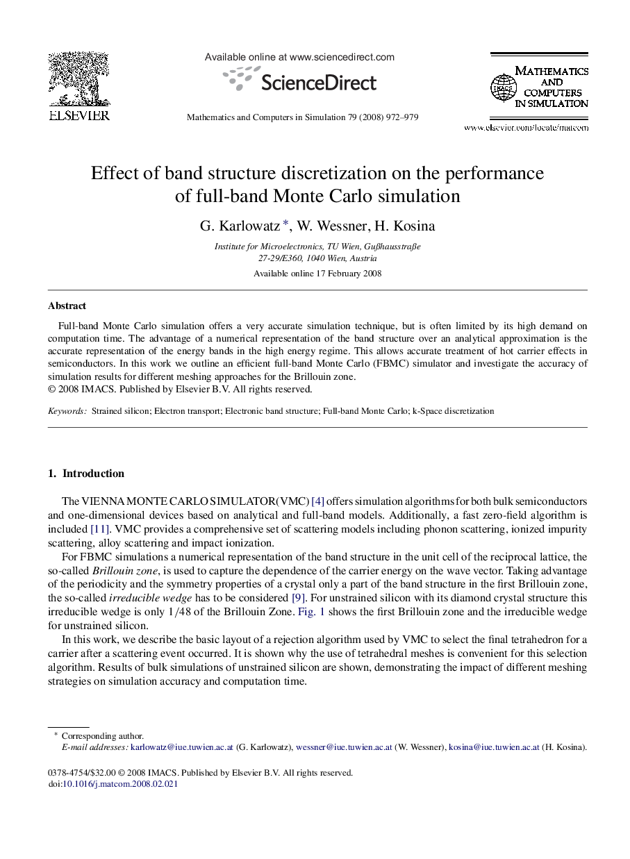 Effect of band structure discretization on the performance of full-band Monte Carlo simulation