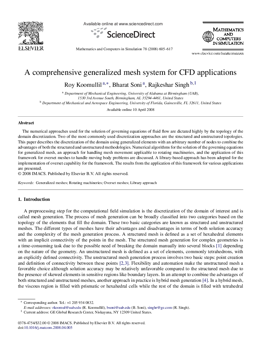 A comprehensive generalized mesh system for CFD applications