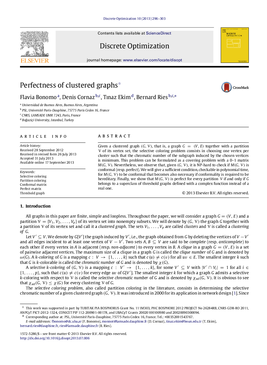 Perfectness of clustered graphs