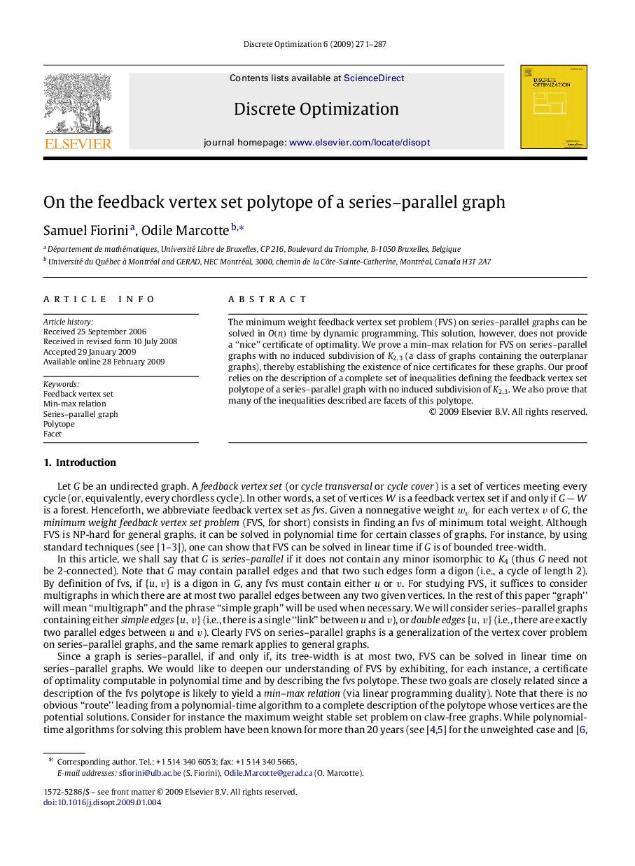 On the feedback vertex set polytope of a series–parallel graph