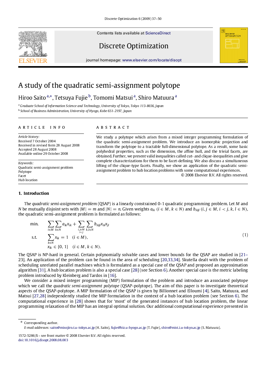 A study of the quadratic semi-assignment polytope