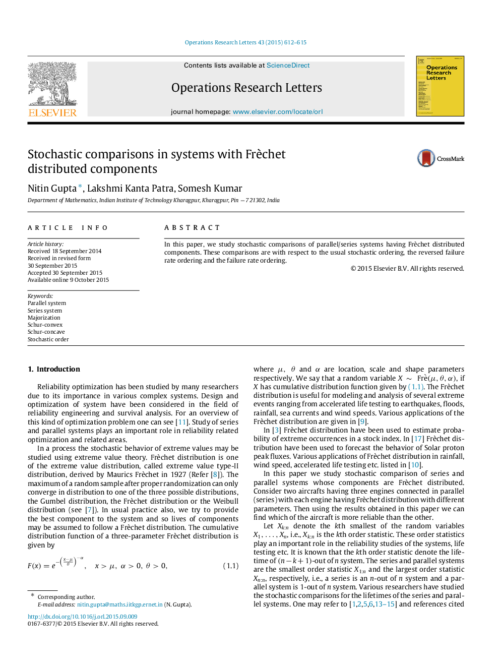 Stochastic comparisons in systems with Frèchet distributed components