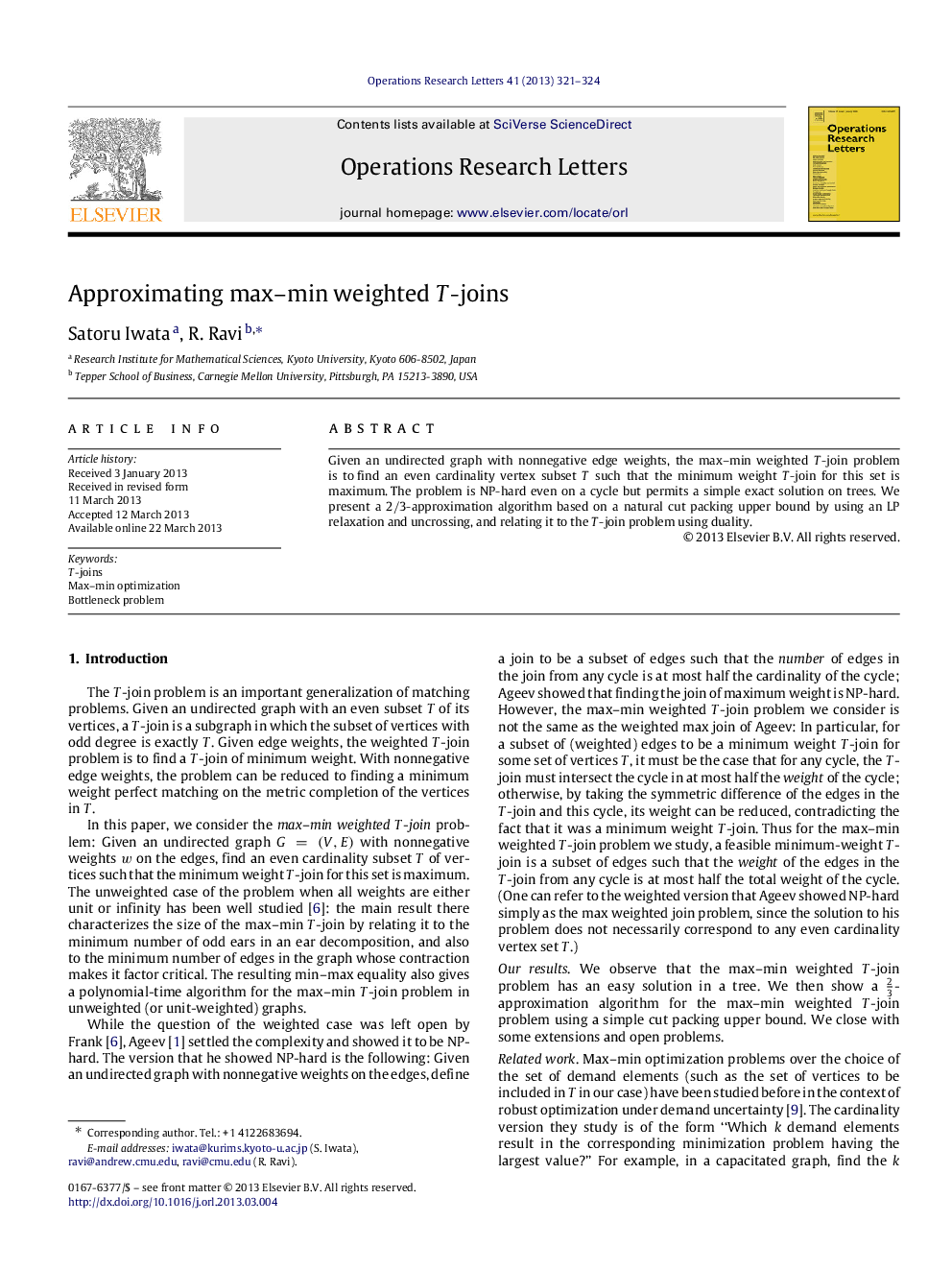 Approximating max–min weighted TT-joins