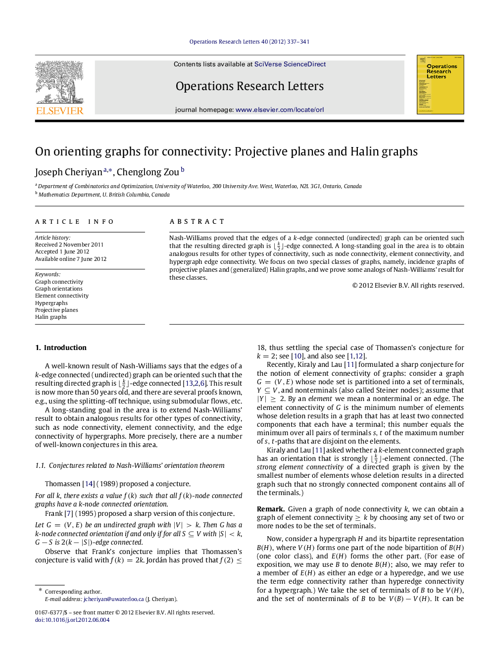 On orienting graphs for connectivity: Projective planes and Halin graphs