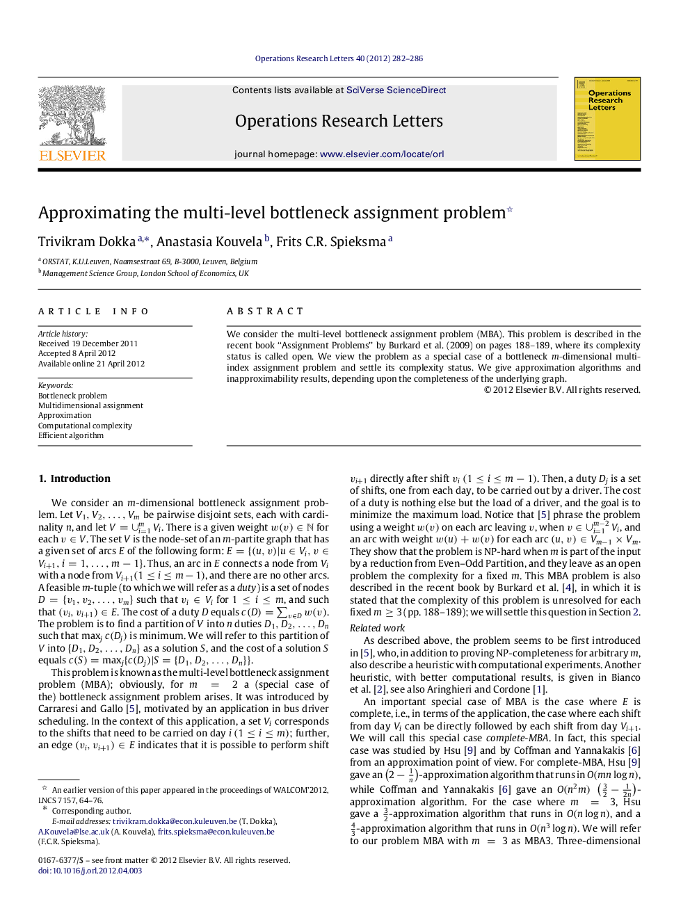 Approximating the multi-level bottleneck assignment problem 