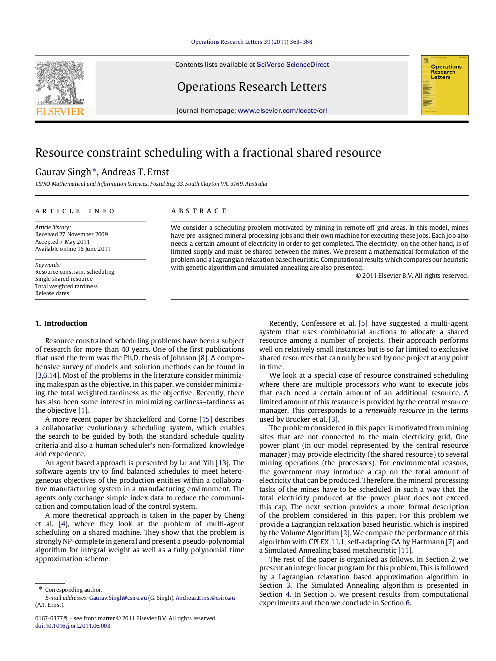 Resource constraint scheduling with a fractional shared resource