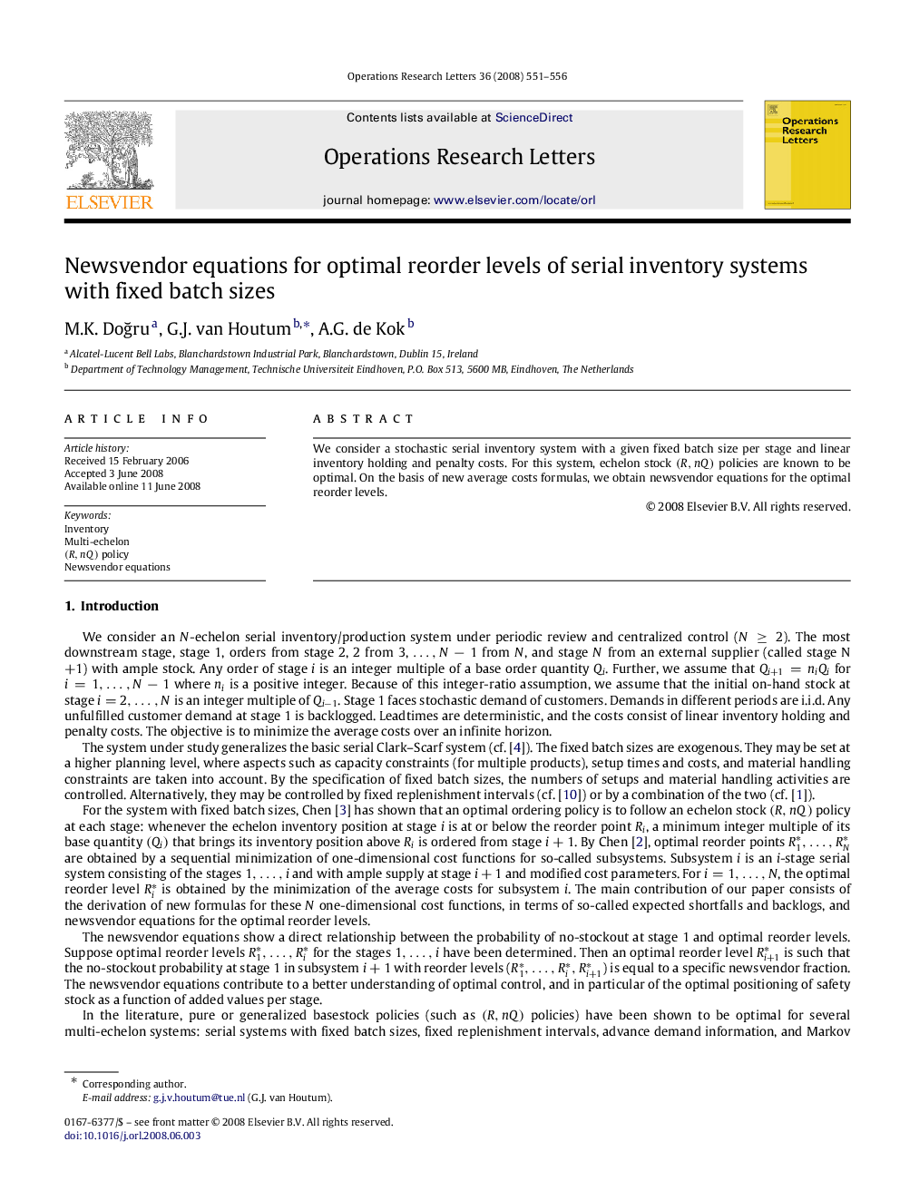 Newsvendor equations for optimal reorder levels of serial inventory systems with fixed batch sizes