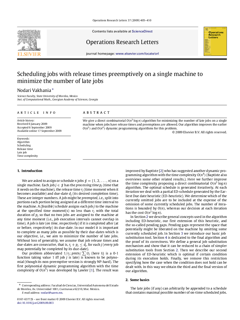 Scheduling jobs with release times preemptively on a single machine to minimize the number of late jobs