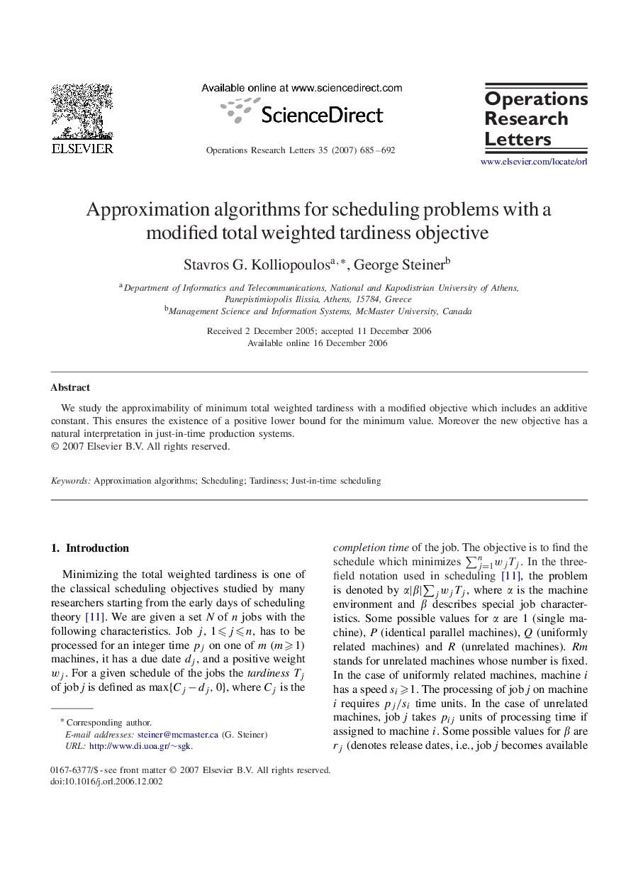 Approximation algorithms for scheduling problems with a modified total weighted tardiness objective