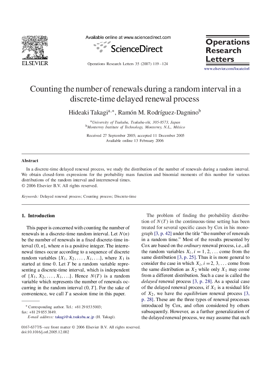 Counting the number of renewals during a random interval in a discrete-time delayed renewal process