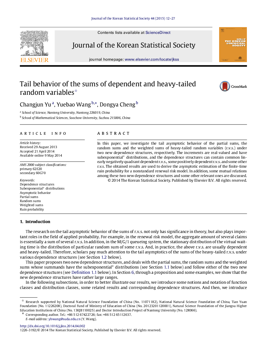 Tail behavior of the sums of dependent and heavy-tailed random variables 