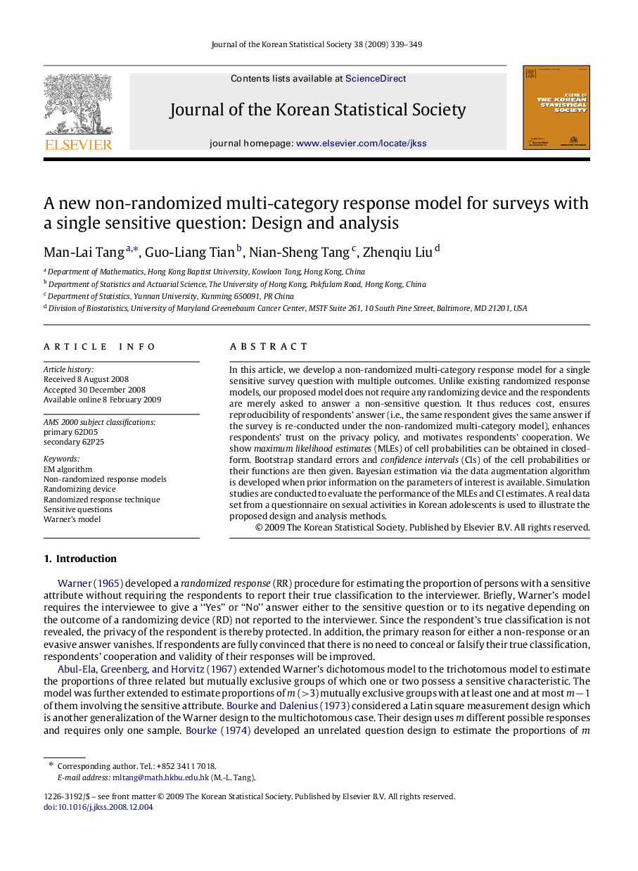 A new non-randomized multi-category response model for surveys with a single sensitive question: Design and analysis