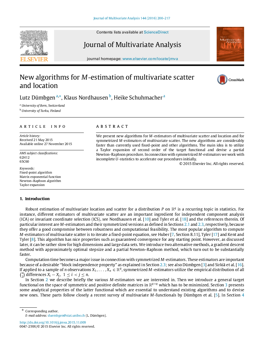 New algorithms for M-estimation of multivariate scatter and location