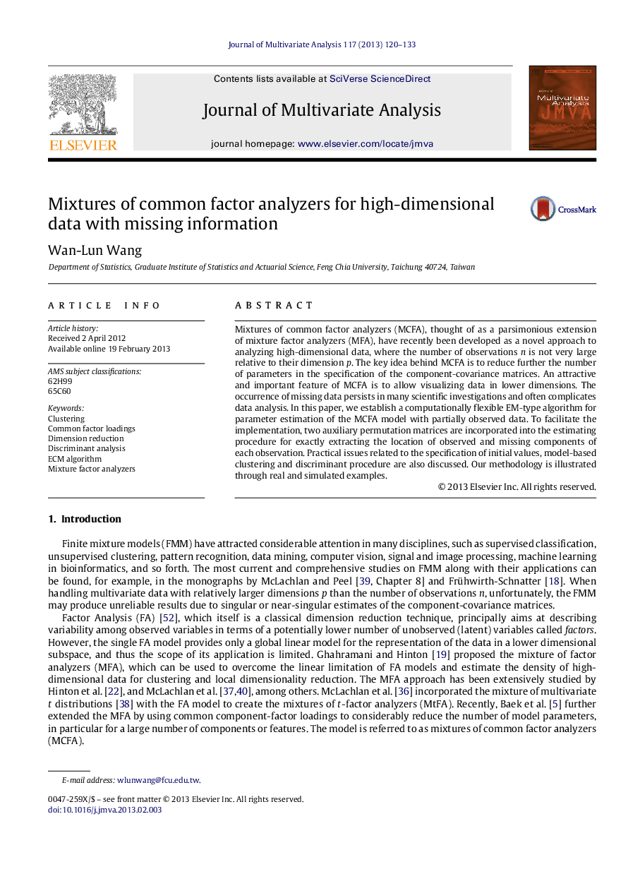 Mixtures of common factor analyzers for high-dimensional data with missing information