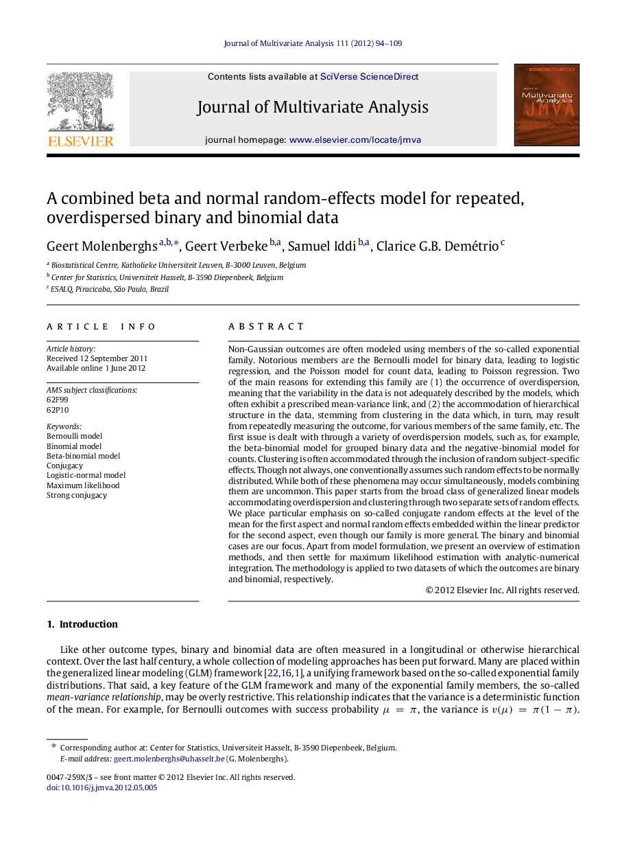 A combined beta and normal random-effects model for repeated, overdispersed binary and binomial data