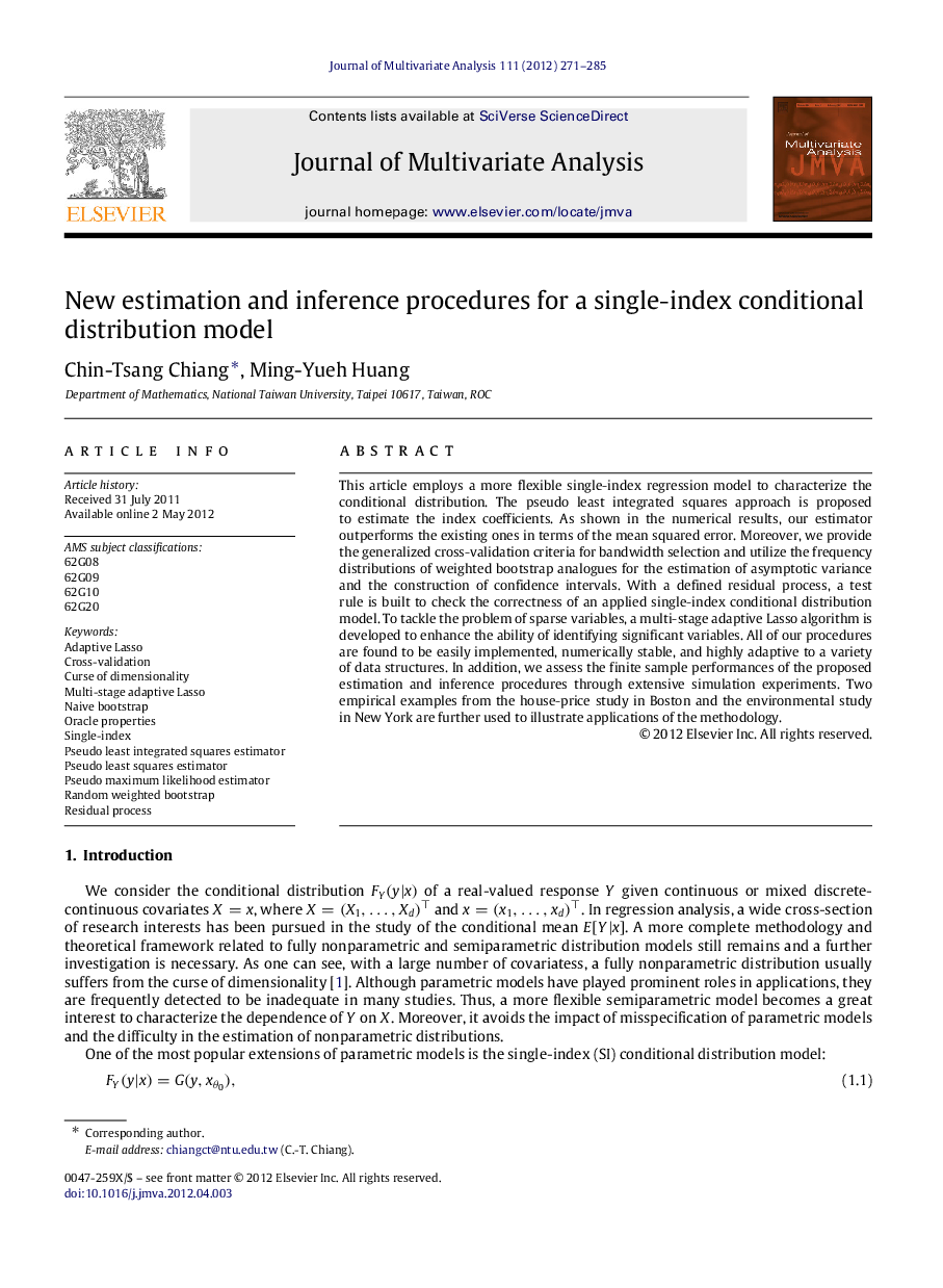 New estimation and inference procedures for a single-index conditional distribution model