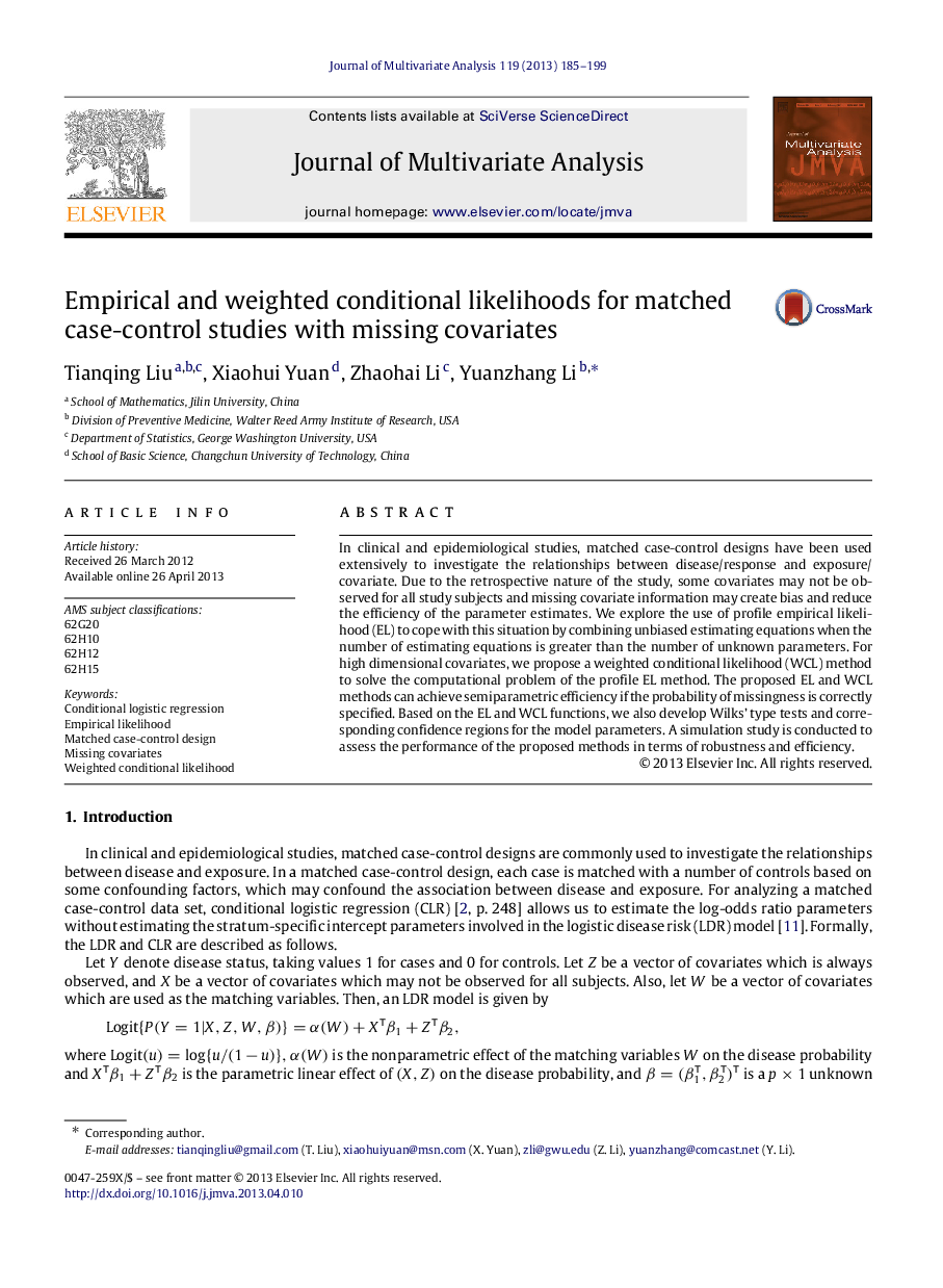 Empirical and weighted conditional likelihoods for matched case-control studies with missing covariates