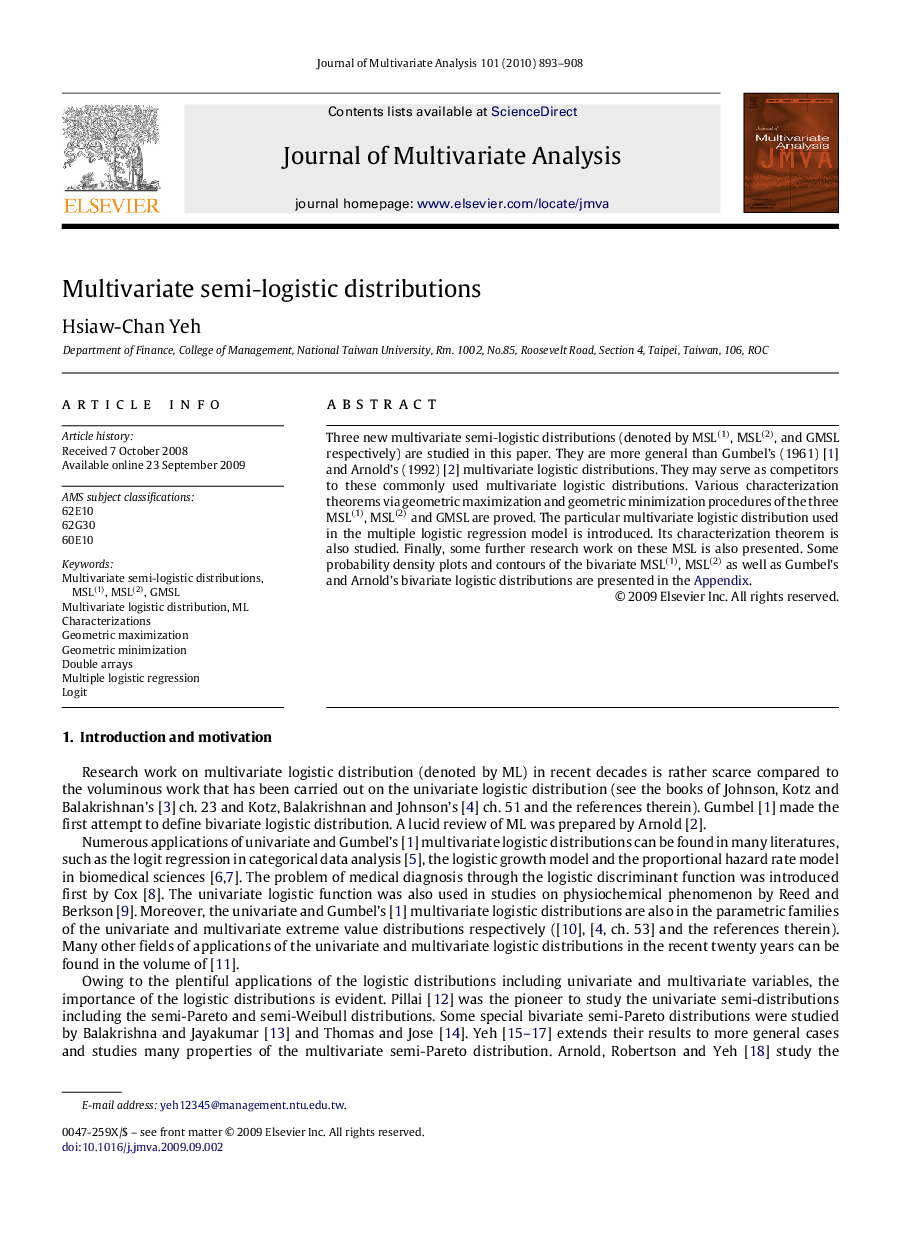 Multivariate semi-logistic distributions