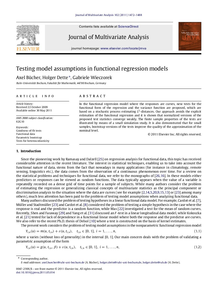 Testing model assumptions in functional regression models