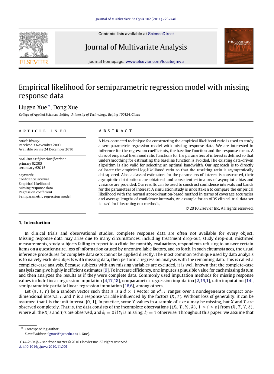 Empirical likelihood for semiparametric regression model with missing response data