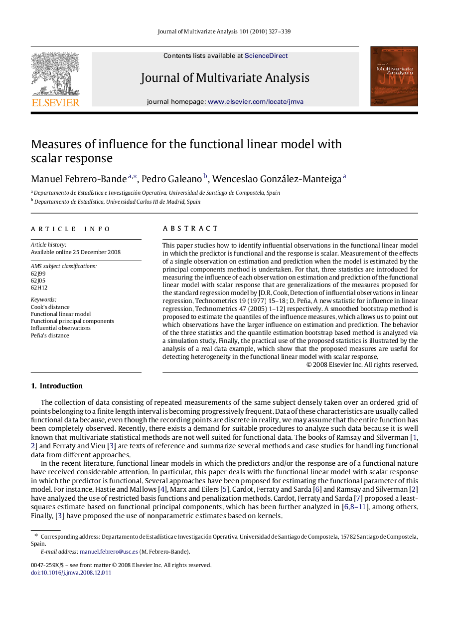 Measures of influence for the functional linear model with scalar response