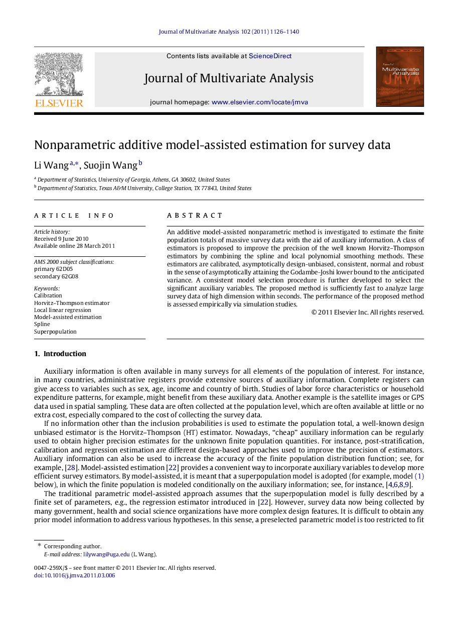 Nonparametric additive model-assisted estimation for survey data