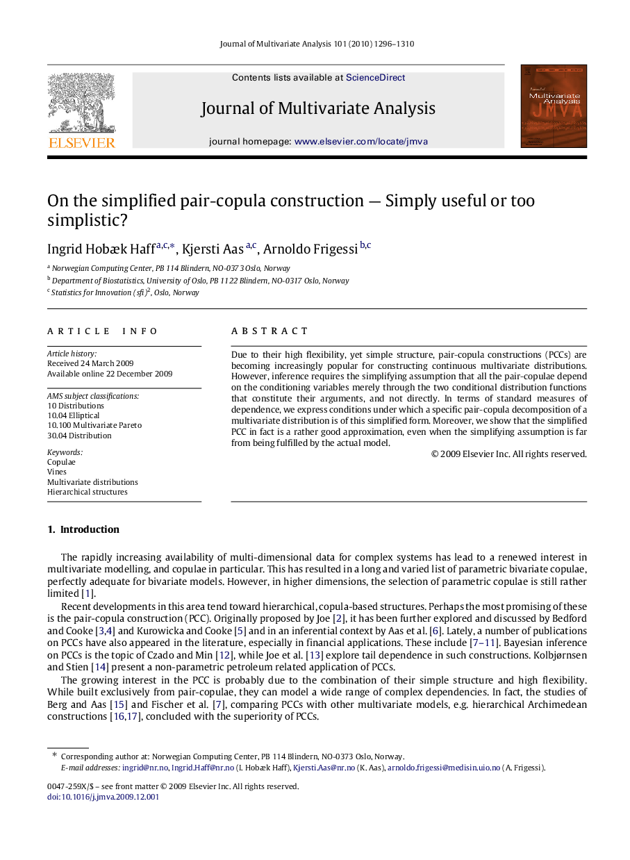 On the simplified pair-copula construction — Simply useful or too simplistic?