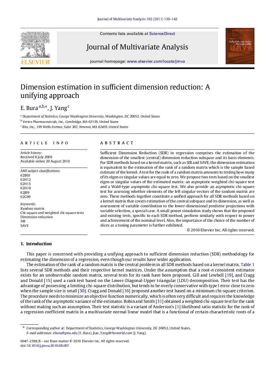 Dimension estimation in sufficient dimension reduction: A unifying approach