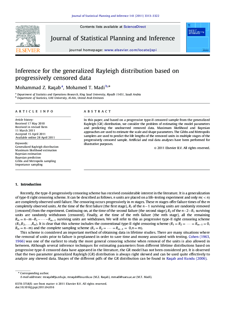 Inference for the generalized Rayleigh distribution based on progressively censored data