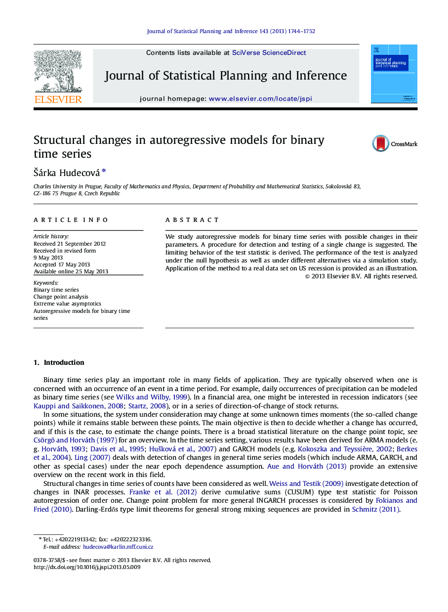 Structural changes in autoregressive models for binary time series