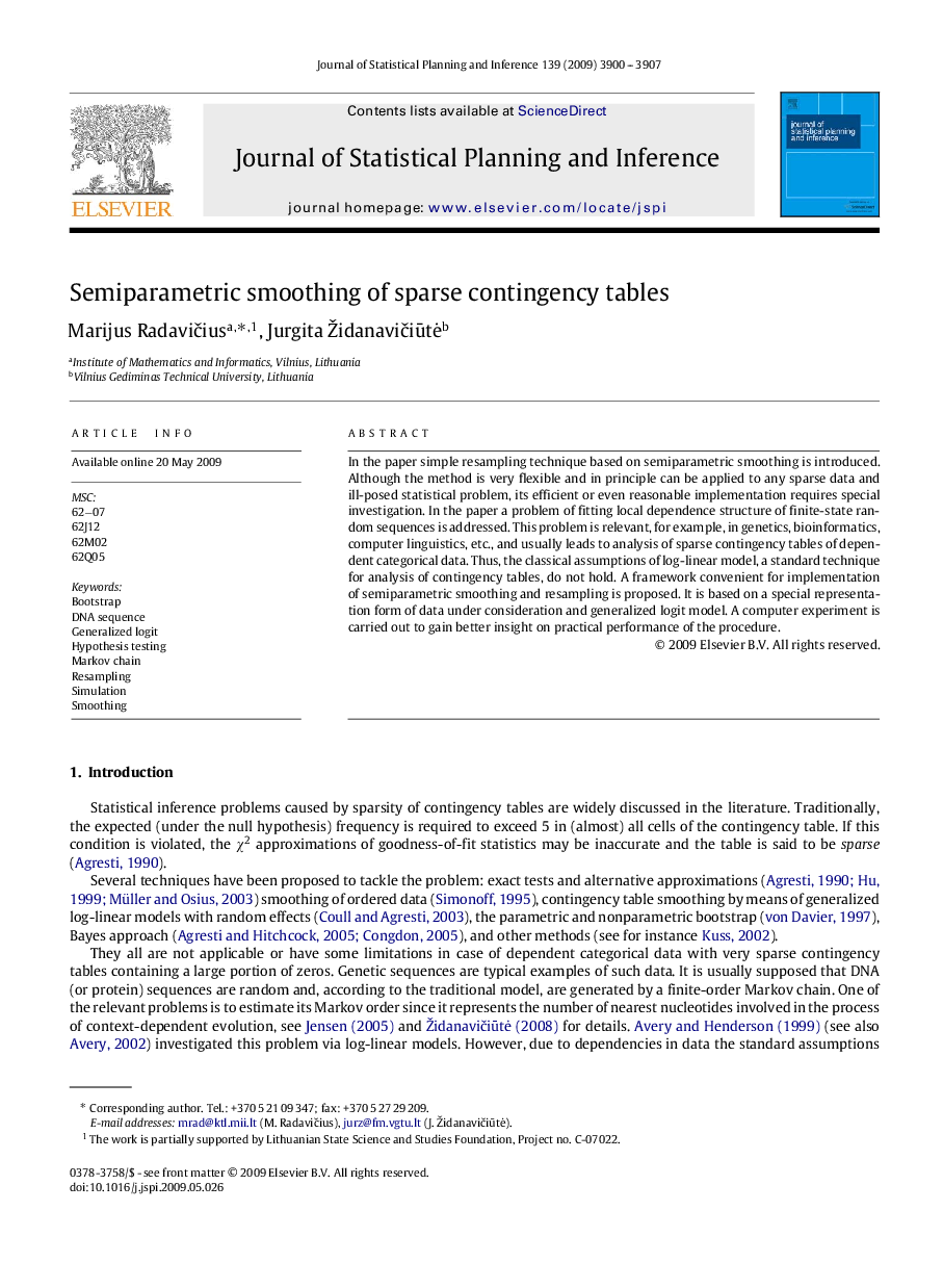 Semiparametric smoothing of sparse contingency tables