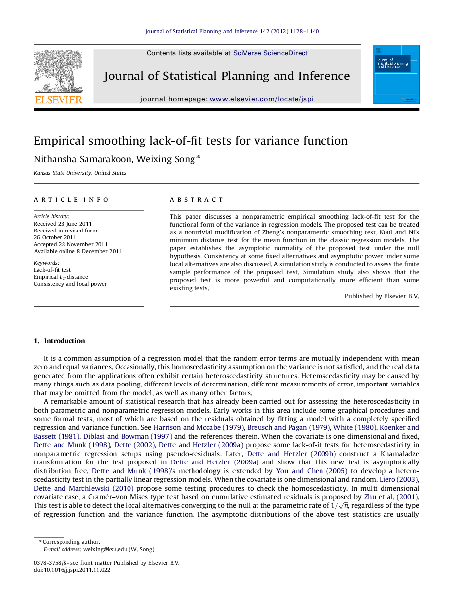 Empirical smoothing lack-of-fit tests for variance function