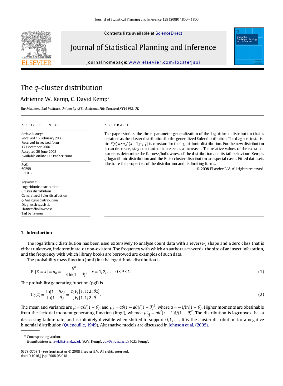 The q-cluster distribution