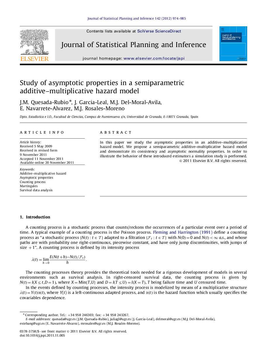 Study of asymptotic properties in a semiparametric additive-multiplicative hazard model