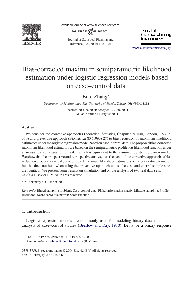 Bias-corrected maximum semiparametric likelihood estimation under logistic regression models based on case–control data