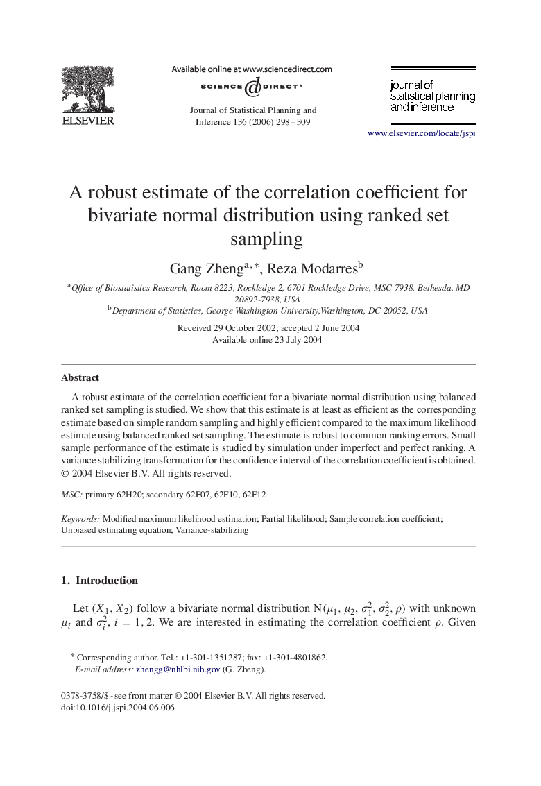 A robust estimate of the correlation coefficient for bivariate normal distribution using ranked set sampling