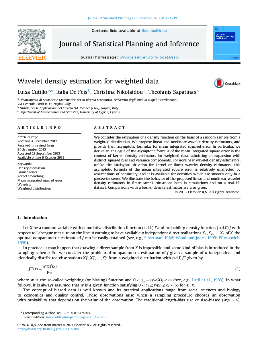 Wavelet density estimation for weighted data