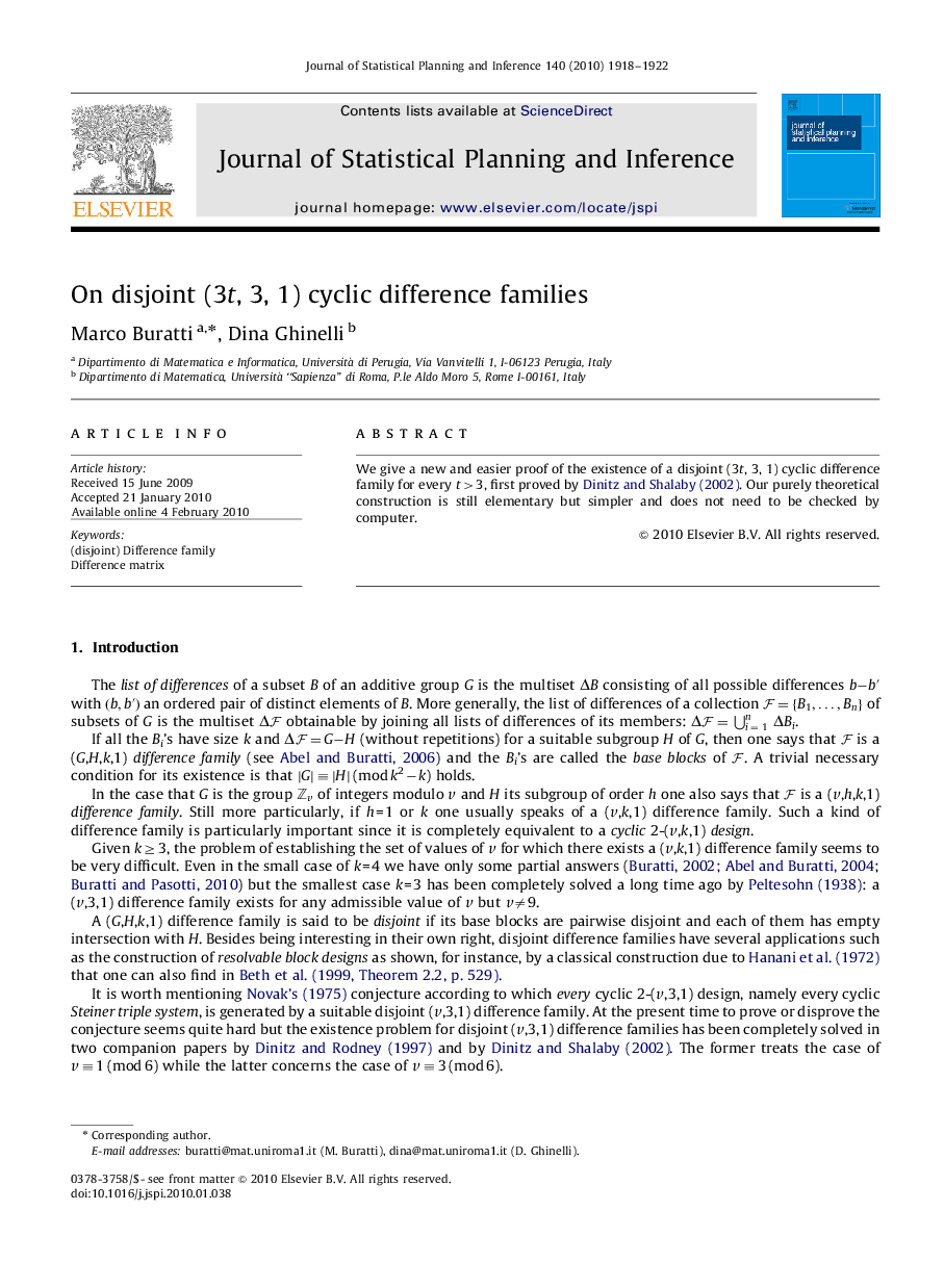 On disjoint (3t, 3, 1) cyclic difference families