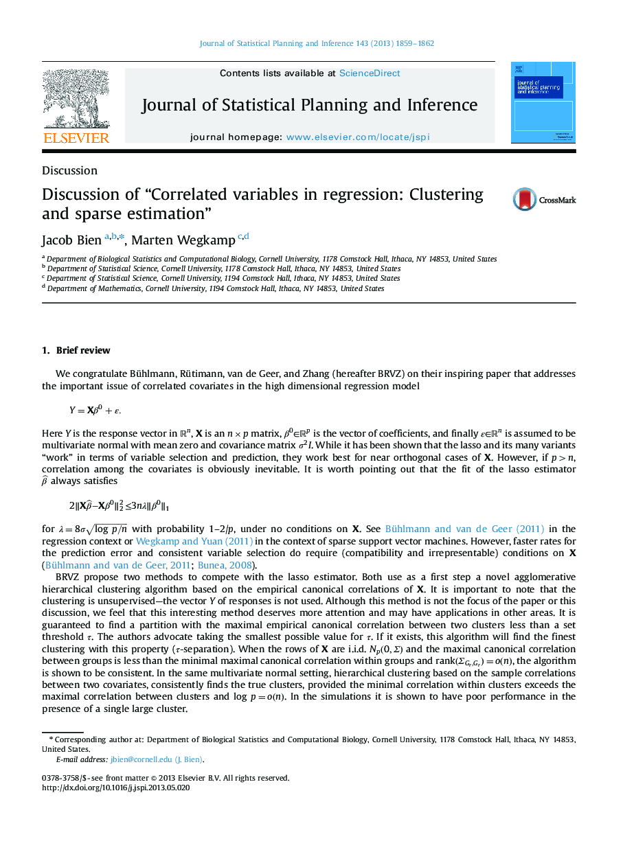 Discussion of “Correlated variables in regression: Clustering and sparse estimation”