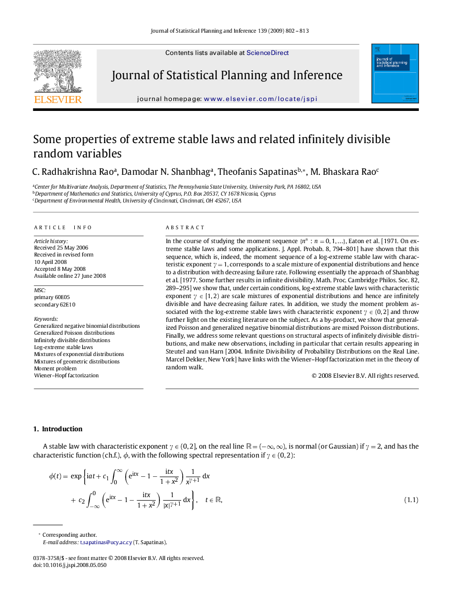 Some properties of extreme stable laws and related infinitely divisible random variables