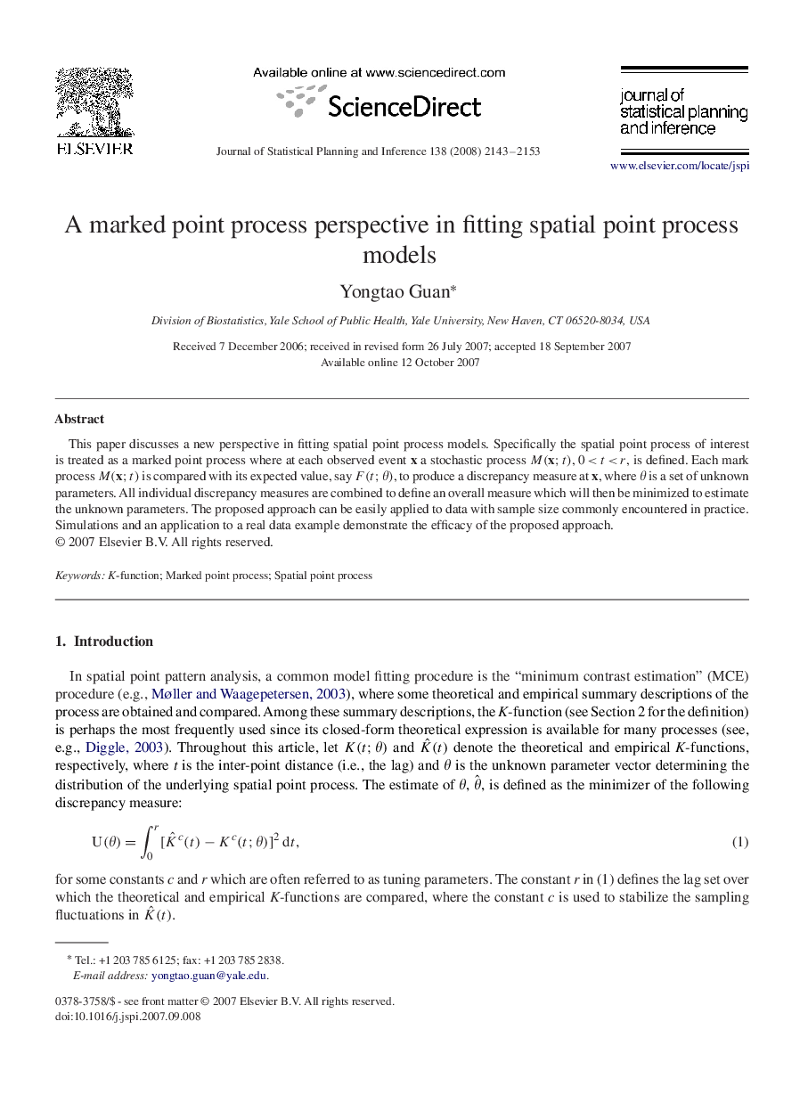 A marked point process perspective in fitting spatial point process models