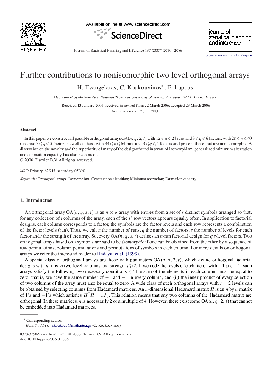 Further contributions to nonisomorphic two level orthogonal arrays